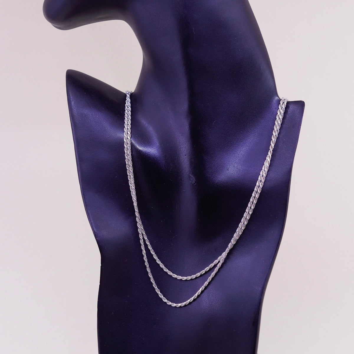 34”, sterling silver Italy 925 silver box chain, extra long sweater necklace