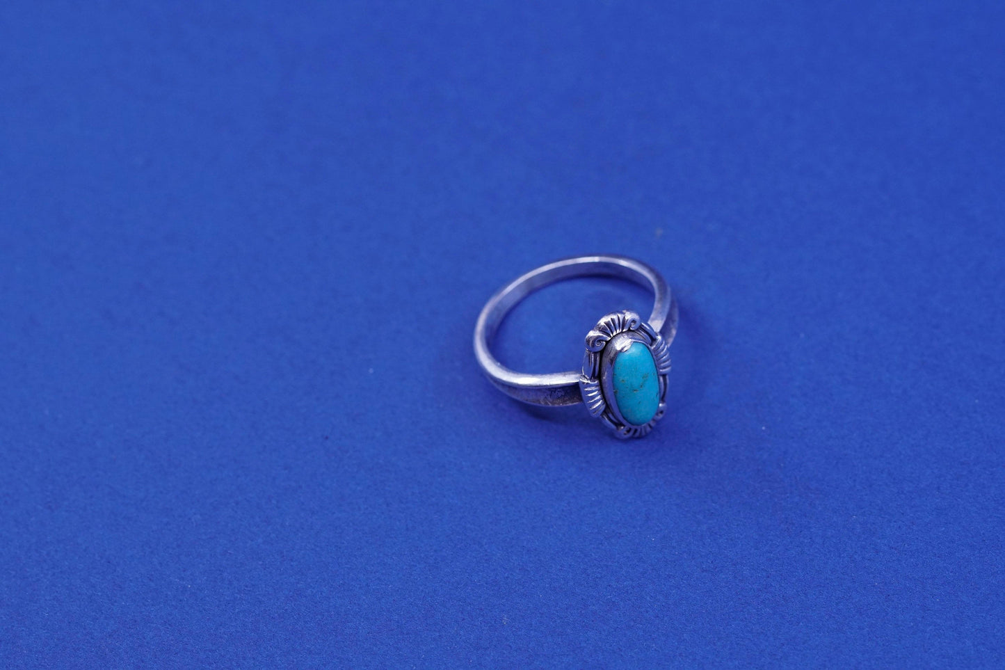 Size 8.25, bell trading post Sterling 925 silver handmade ring, Native American
