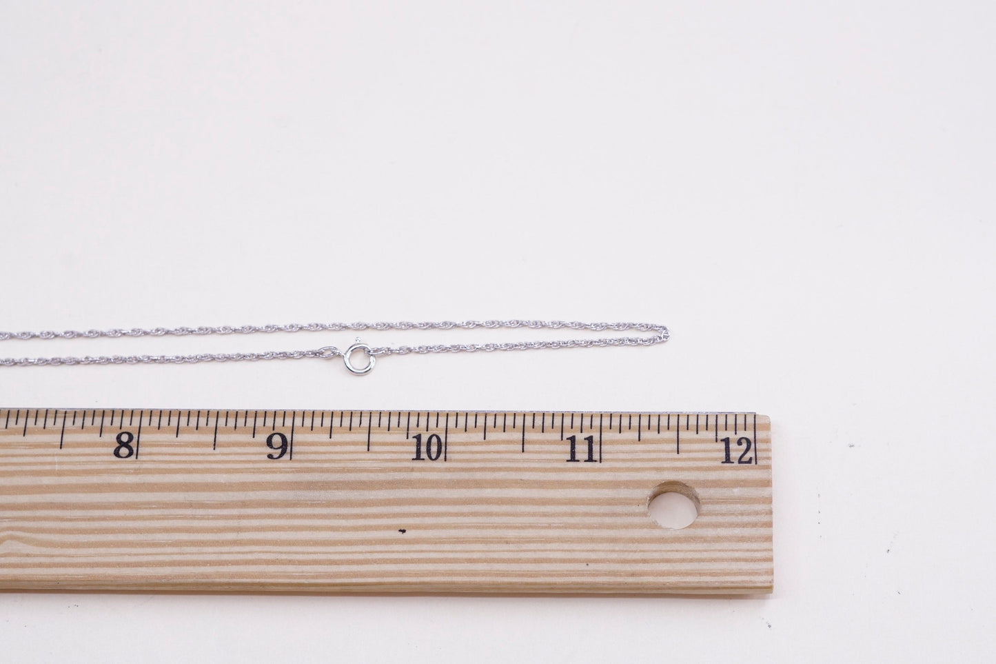 24”, 2mm, vintage Sterling silver necklace, 925 Singapore rope chain