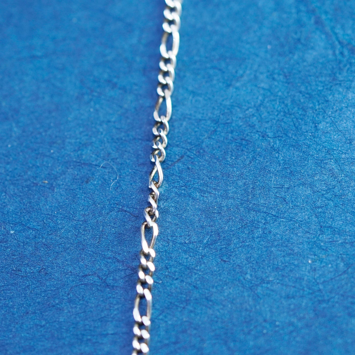 18”, 2mm, vintage Sterling silver handmade necklace, 925 Figaro chain