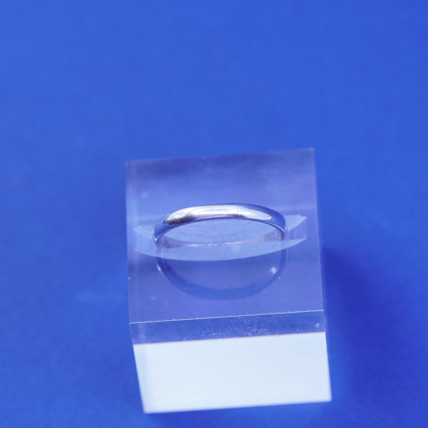 Size 8.25, vintage Sterling silver handmade ring, 925 wedding band