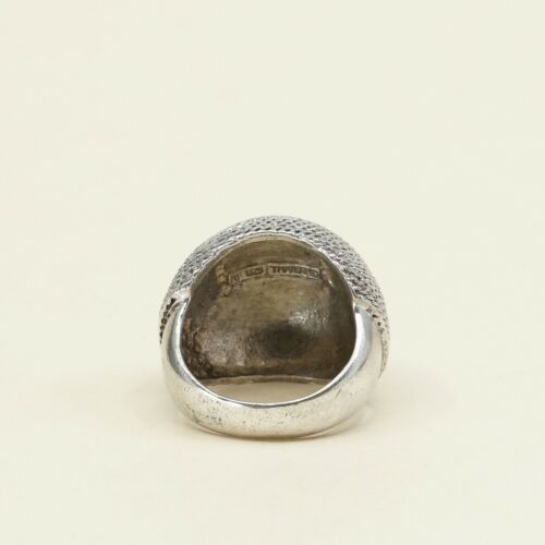 Size 7, Vtg Sterling Silver Handmade Ring 925 Silver Band w/ Rope Texture