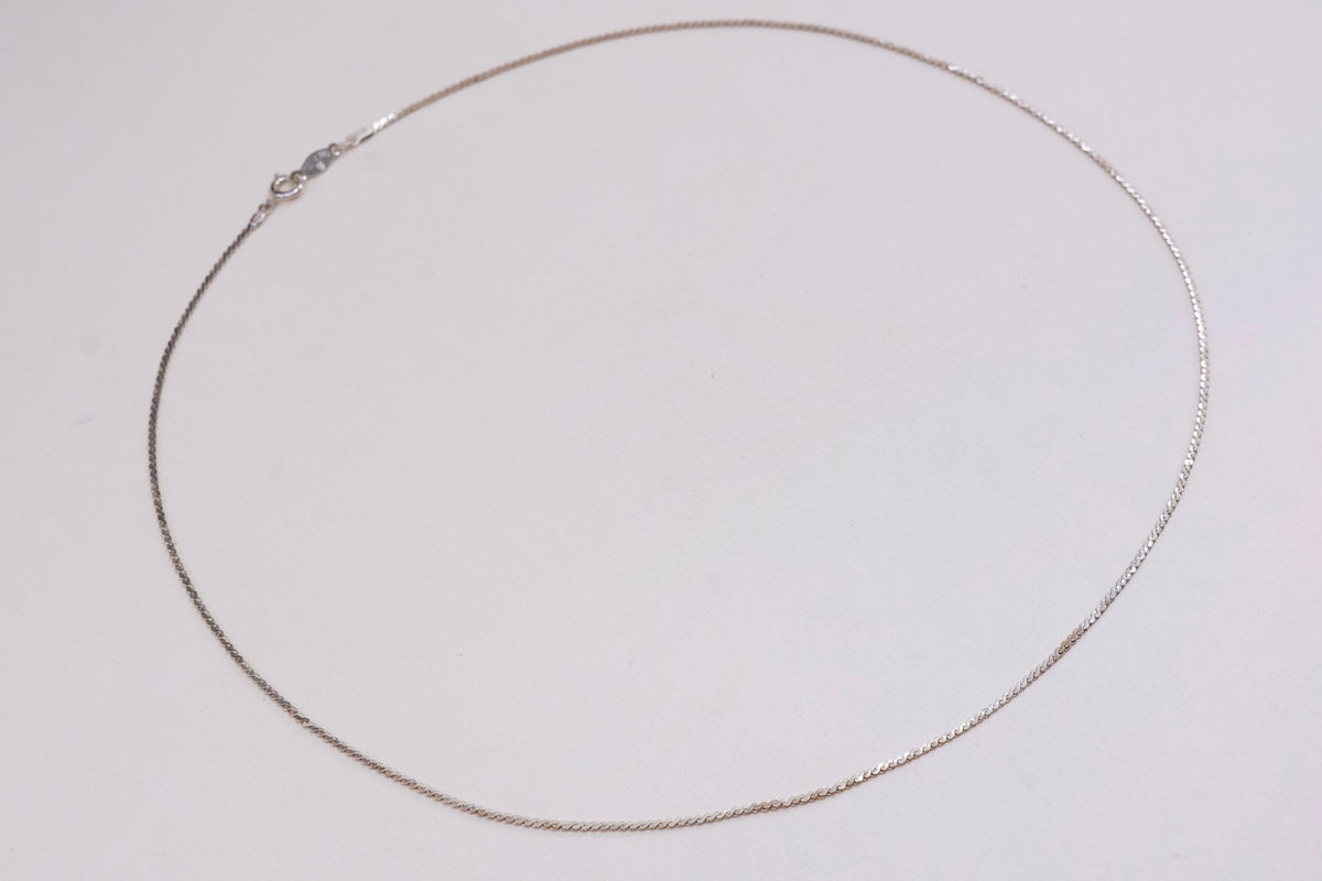 18”, 1.6mm, vintage Marvel 12K vermeil GF gold necklace, 925 S link chain,