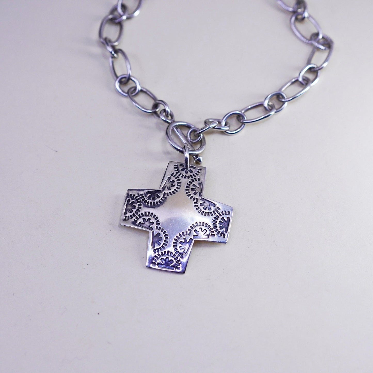 16”, retired silpada N0557 Sterling silver necklace, 925 chain cross pendant