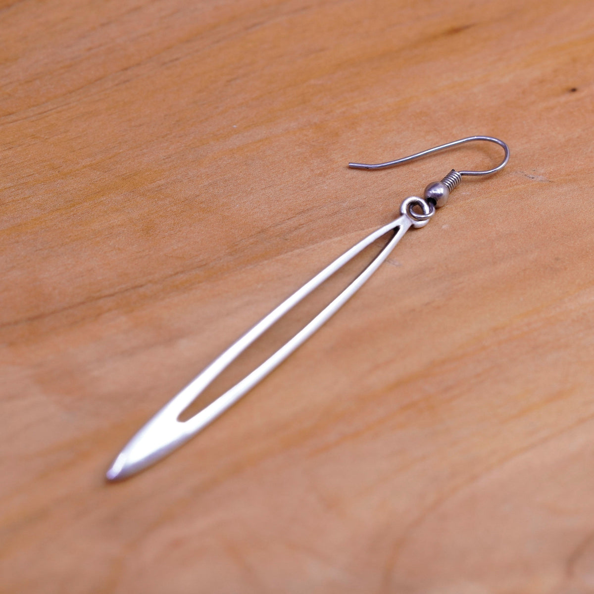 RARE HTF Silpada W1909 Long Cut Out Sterling Silver handmade Dangle Earrings