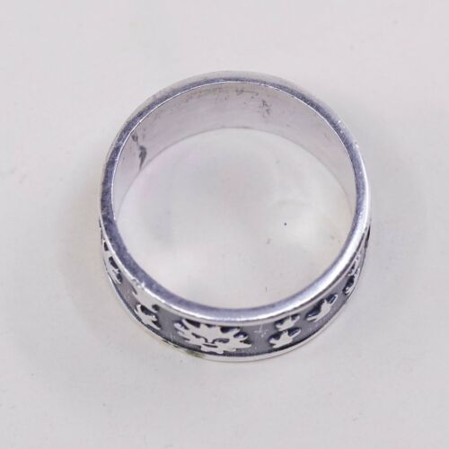Sz 10, Mexico Sterling Silver Handmade Ring 925 Band Universe Moon Shooting Star
