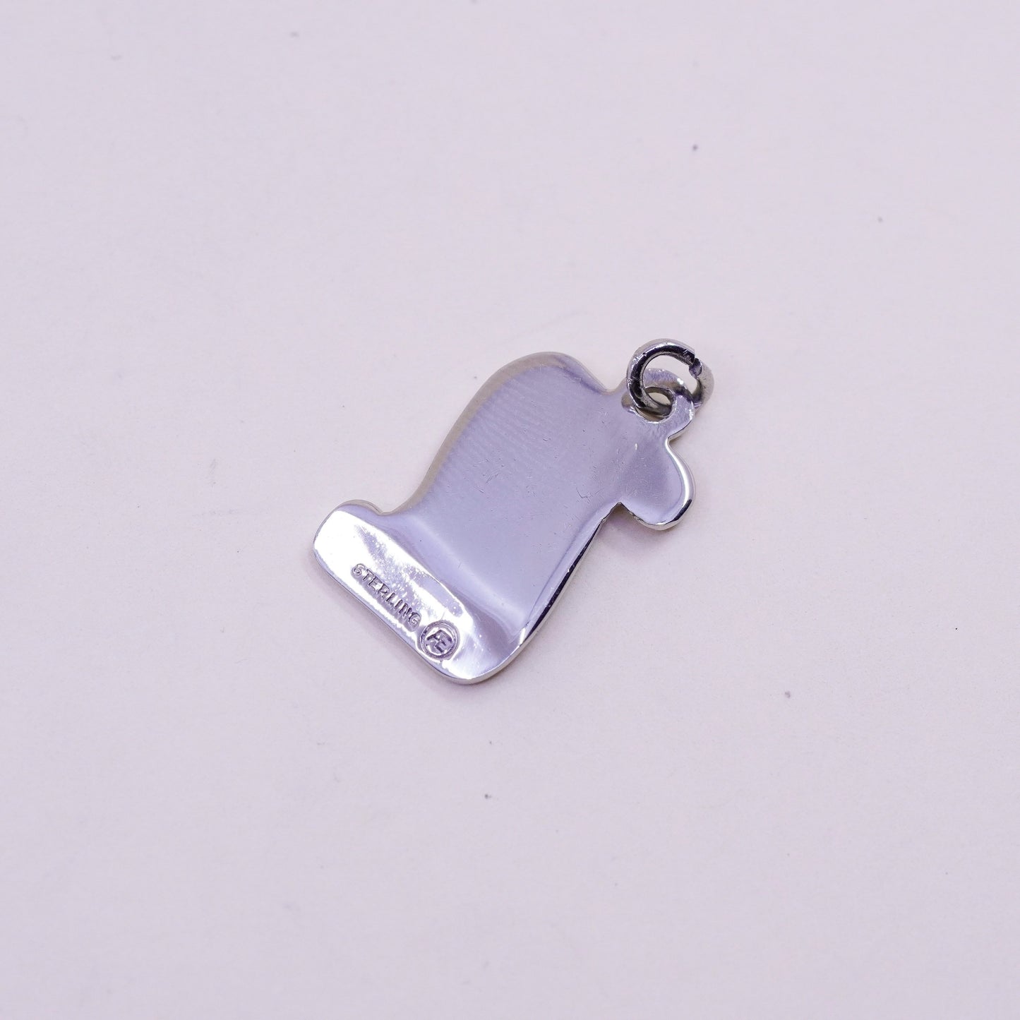 Vintage sterling silver graduation pendant, 925 diploma tag charm