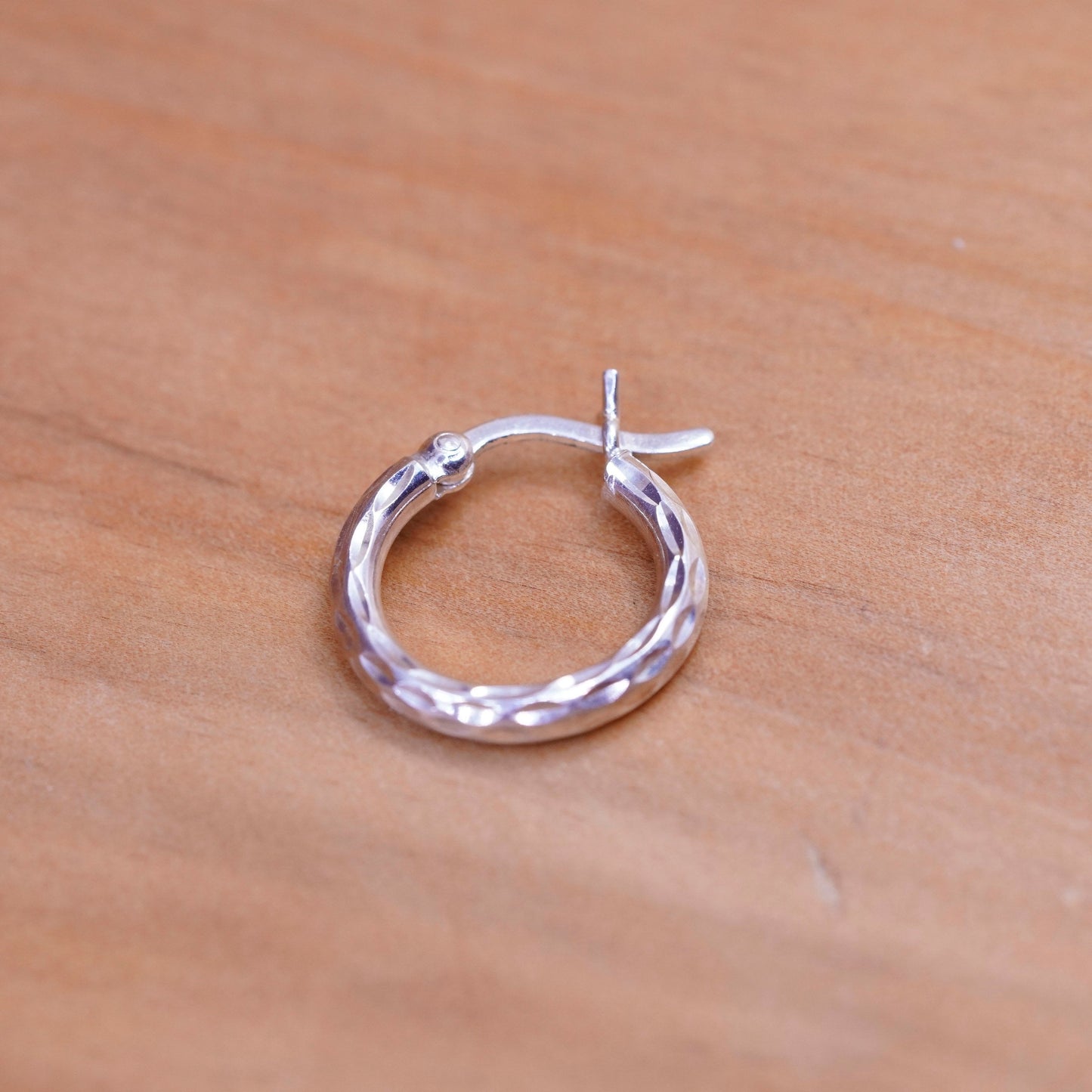 0.5”, vintage Sterling silver hoop earrings, 925 hoops