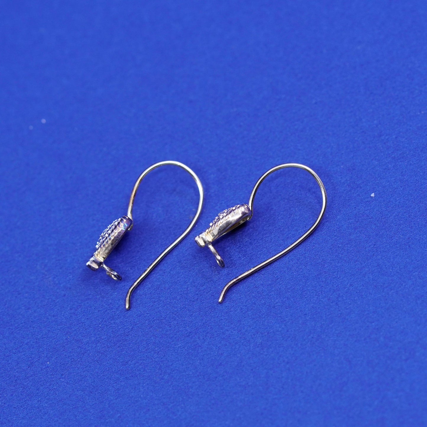 vermeil gold over Sterling silver handmade earrings, 925 heart with diamonds