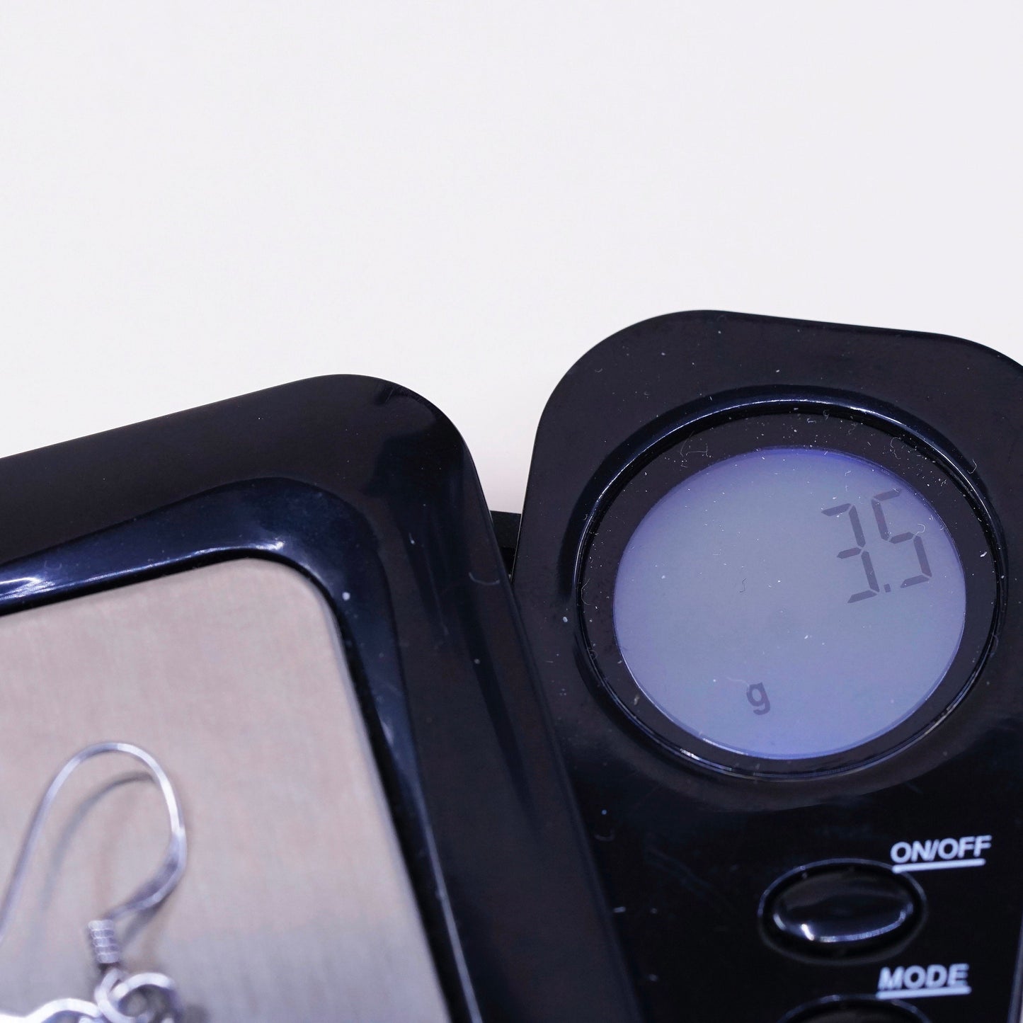 Vintage sterling silver handmade earrings, 925 twisted drops with amethyst