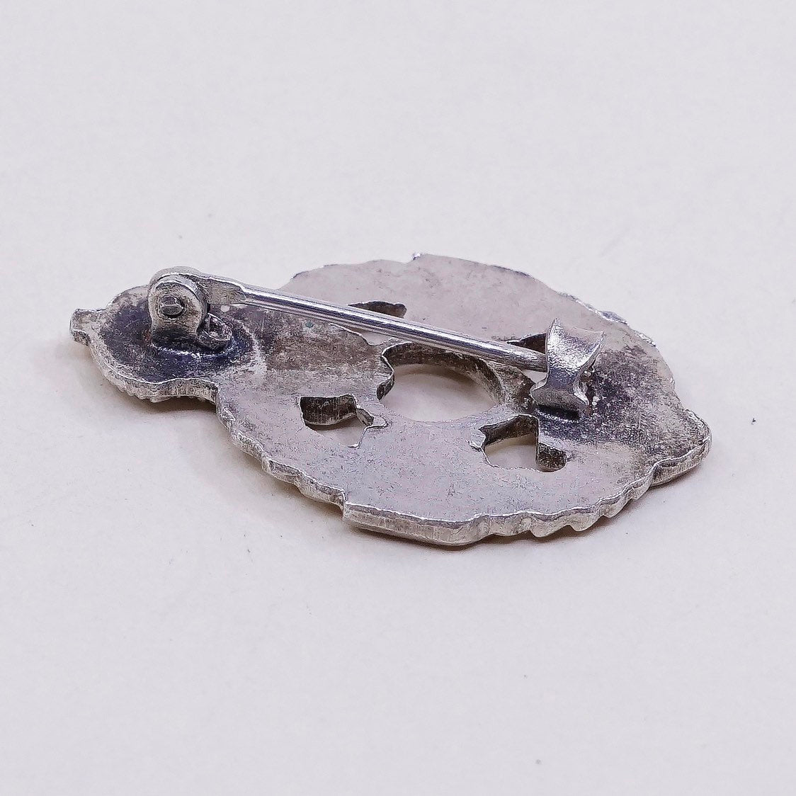 sterling 925 silver brooch, REME Royal Air Force King’s crown wings sweetheart