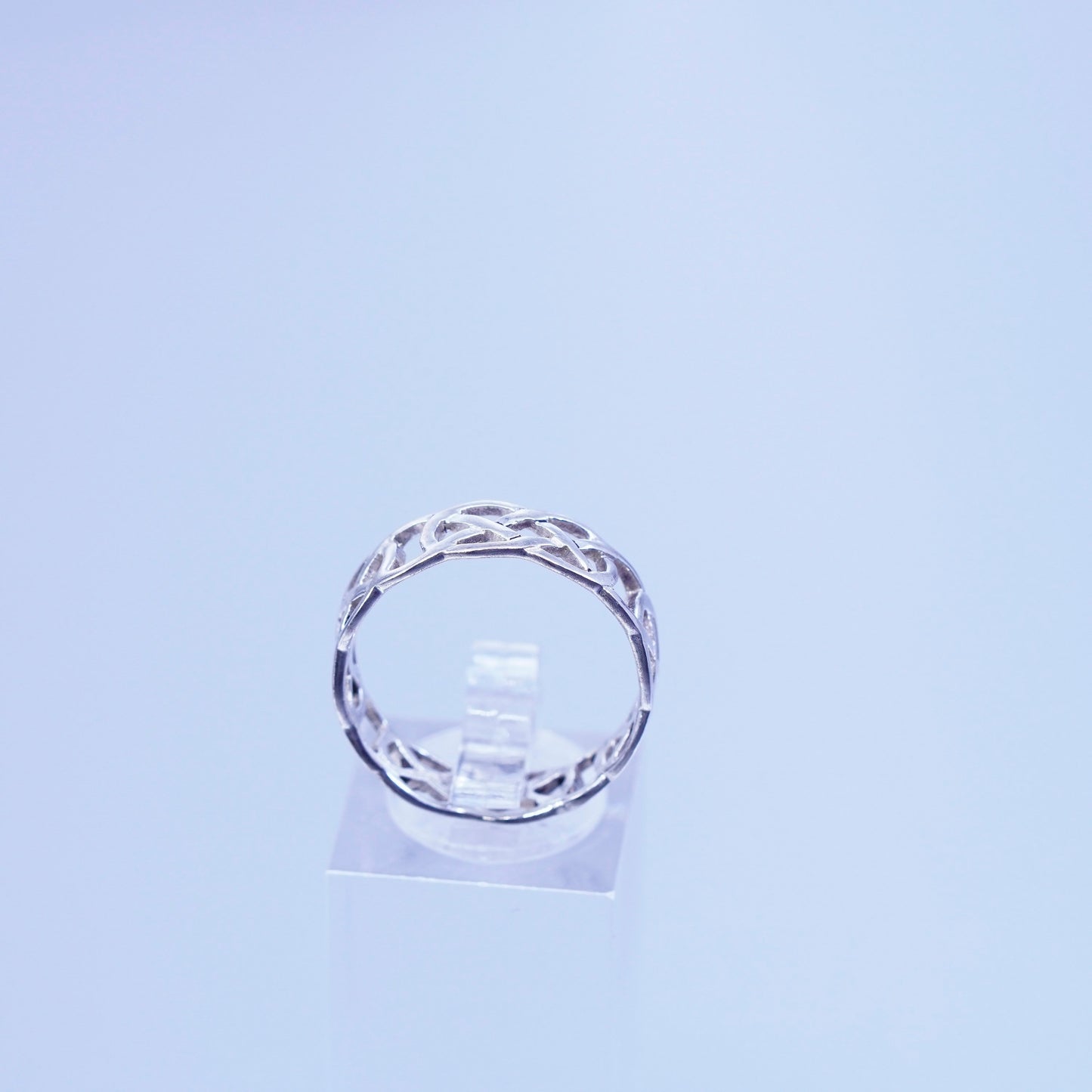 size 10, southwestern Sterling 925 silver handmade ring, woven braided band