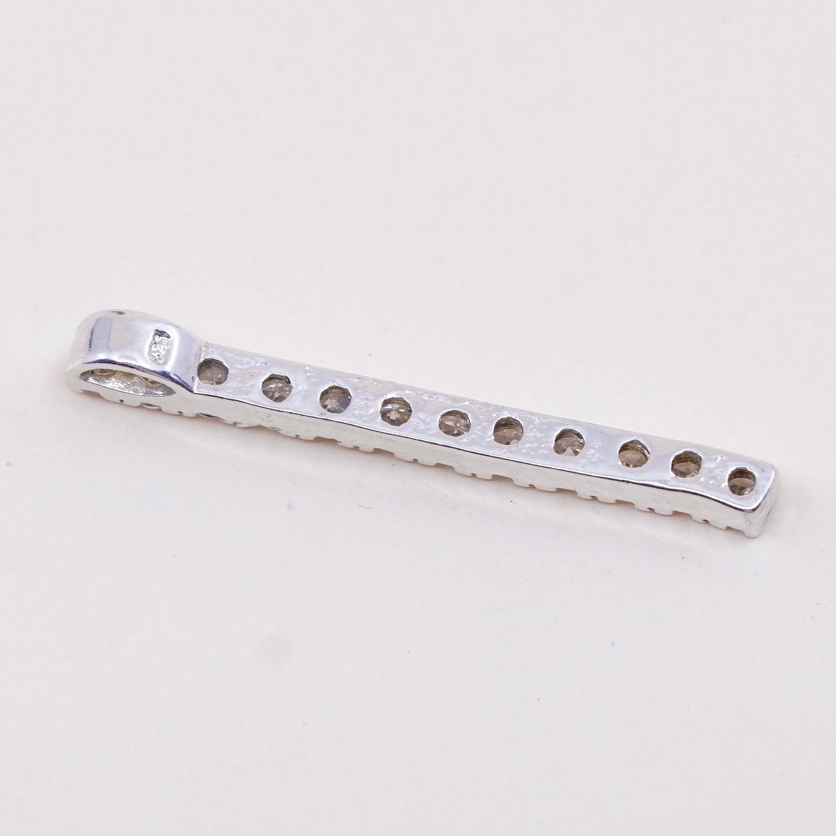 Vintage sterling silver cz crystal pendant, 925 pendant