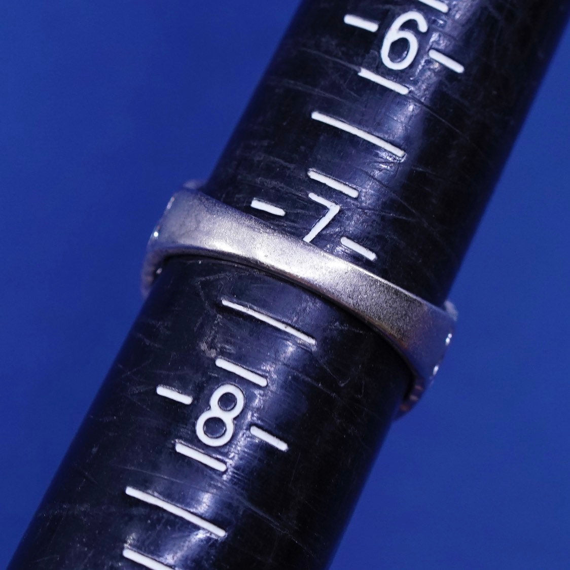 sz 7, vtg Sterling silver handmade ring, 925 band w/ filigree
