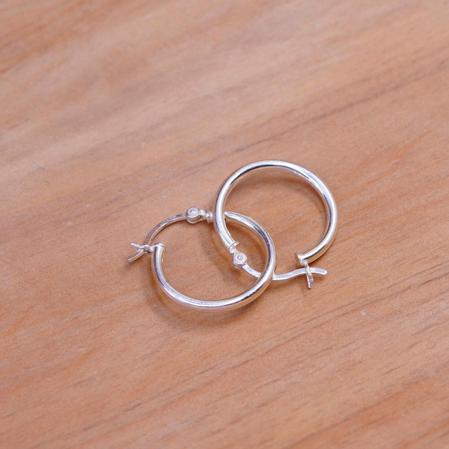 0.5”, vintage Sterling silver earrings, 925 hoops