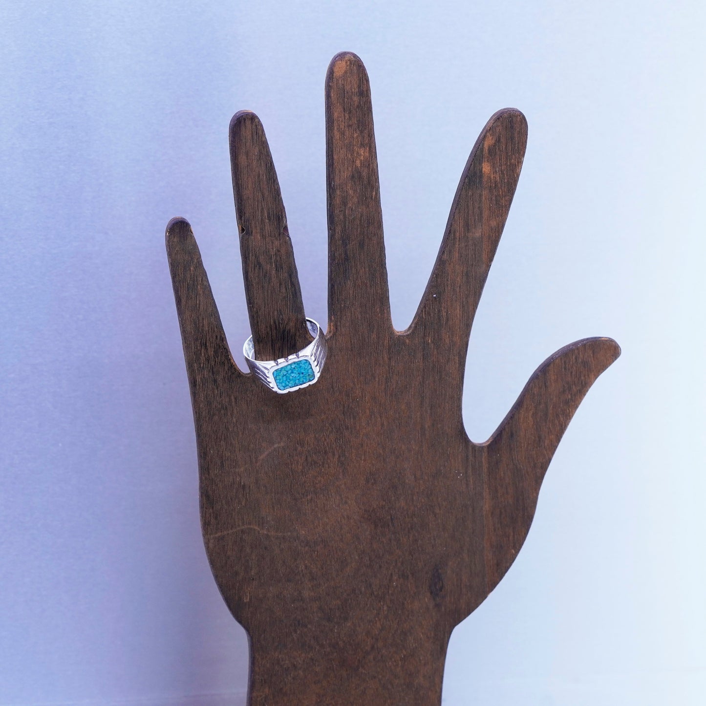 Size 11, Native American navajo Sterling 925 silver handmade ring turquoise