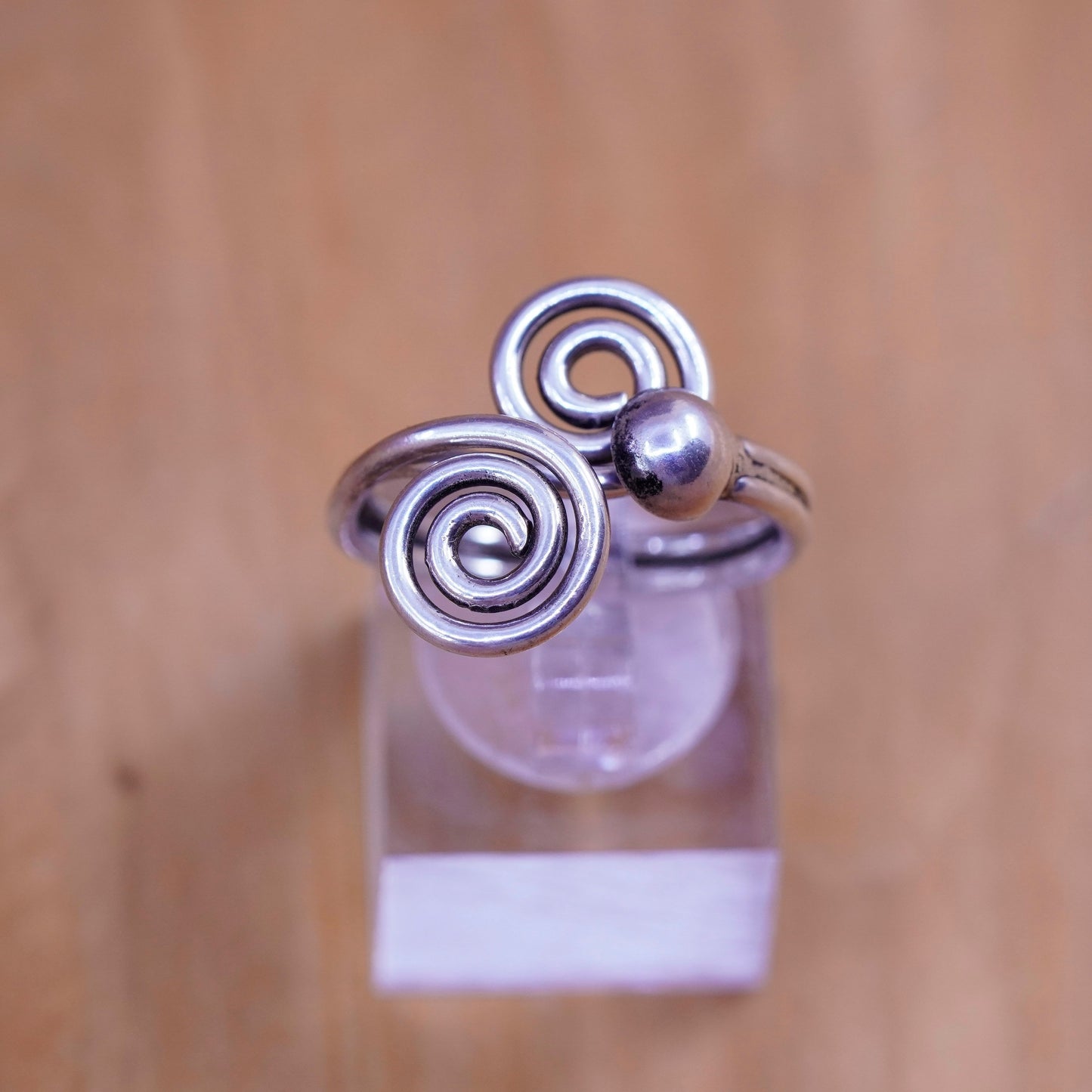 Size 6.5, Sterling silver handmade ring, southwestern 925 filigree swirl band