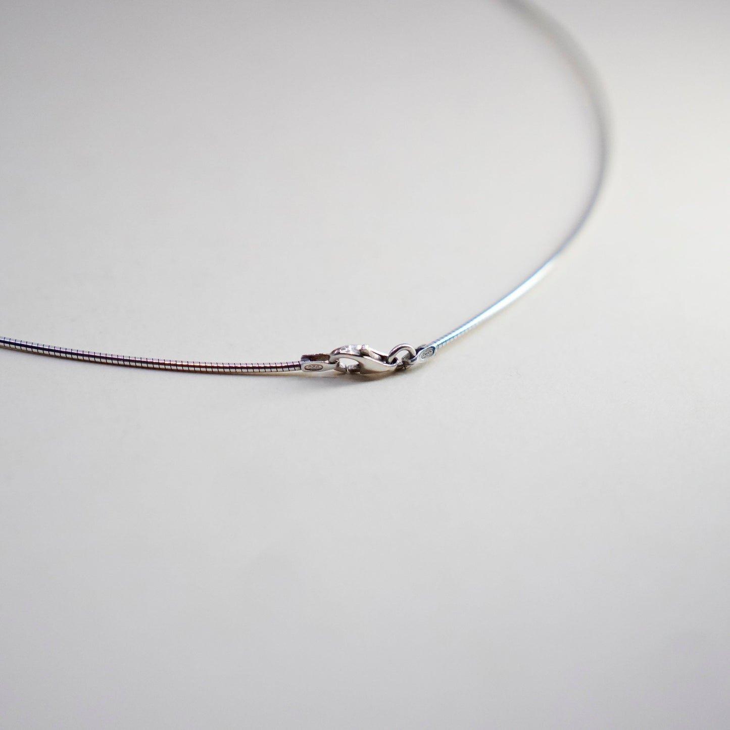 18”, 1mm, Vintage sterling silver snake chain, fine Italy 925 silver chain