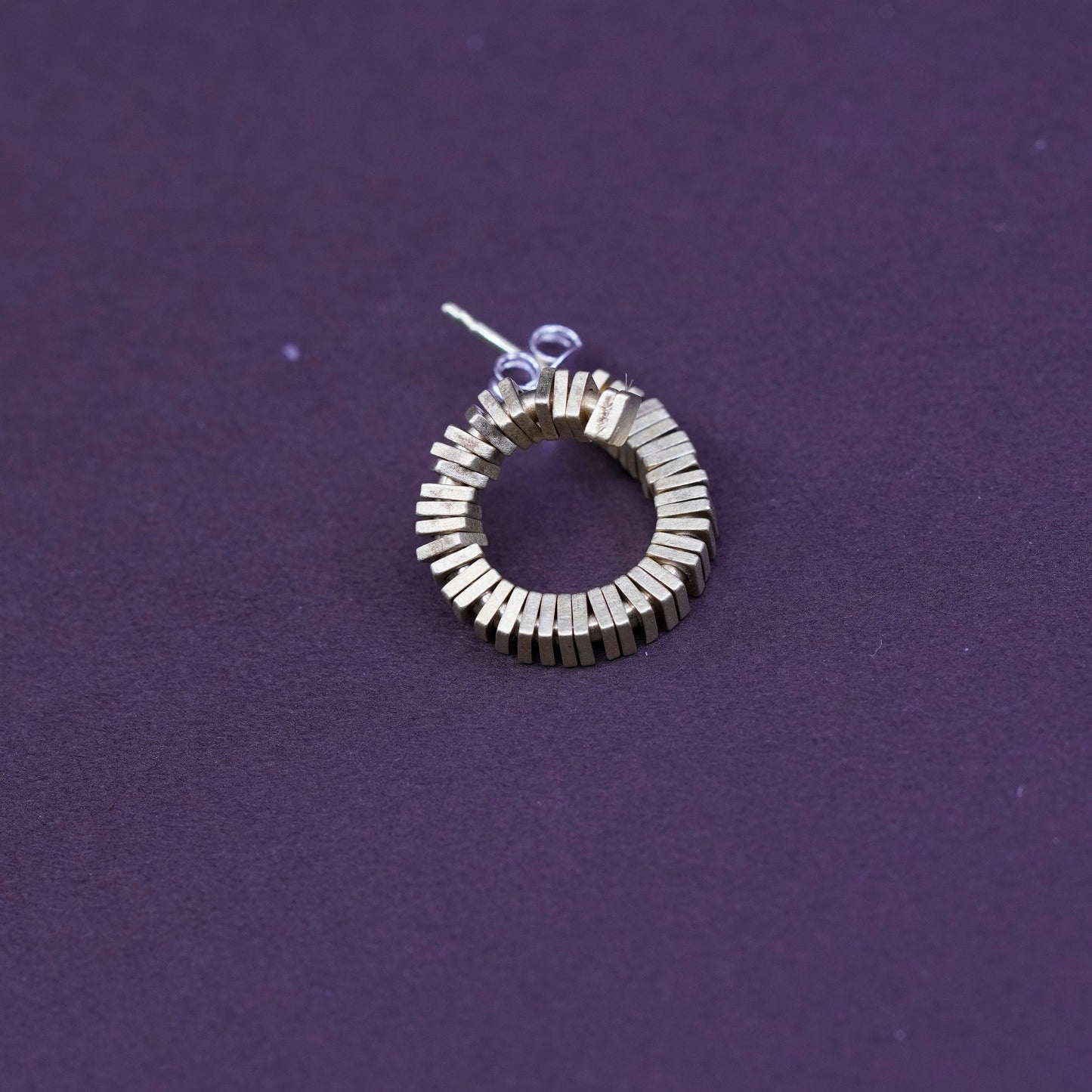 0.5”, vermeil gold over Sterling silver handmade cluster earrings, 925 huggie