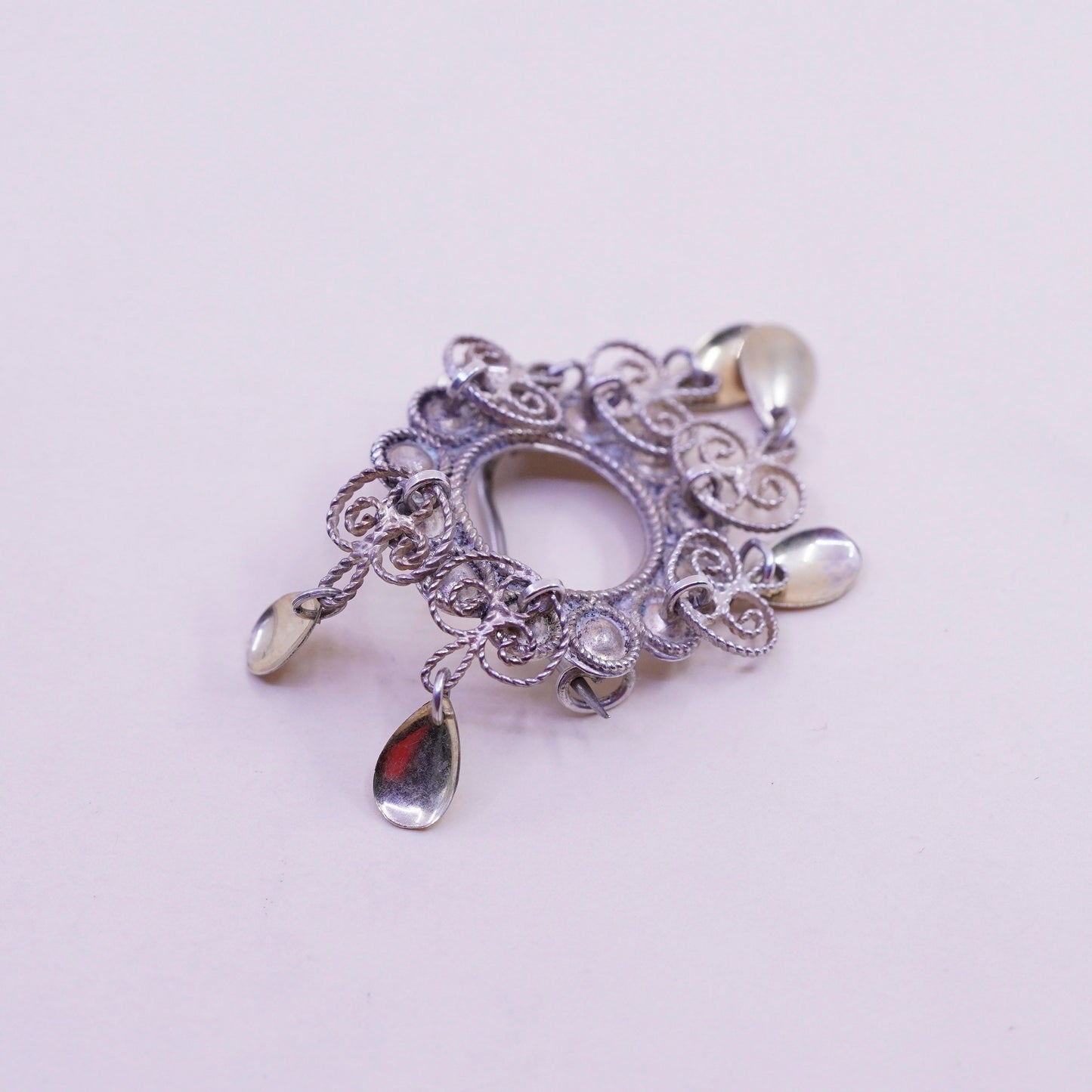 Rare vintage Hasla signed 830S silver brooch Norway Scandinavian