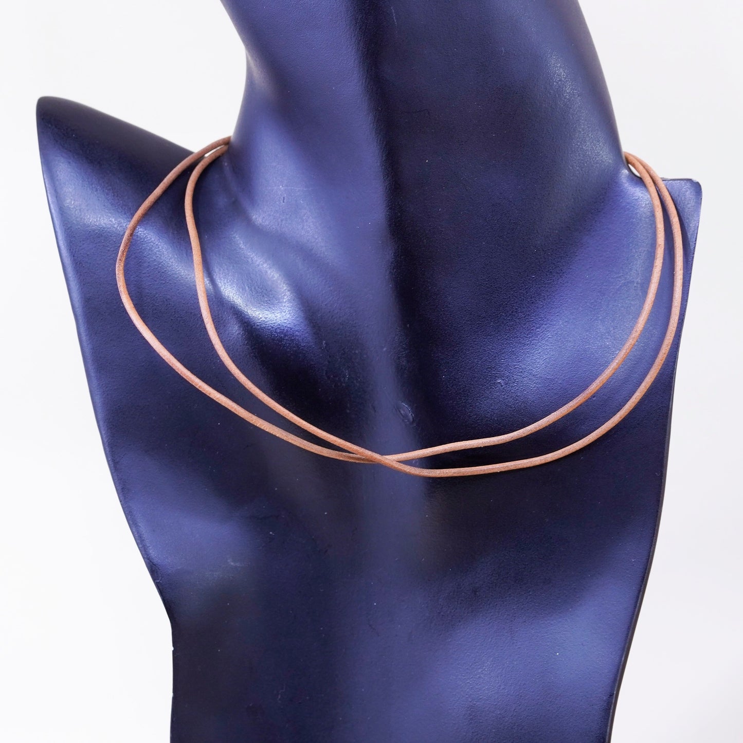16”, silpada handmade necklace, double brown leather choker sterling 925 silver