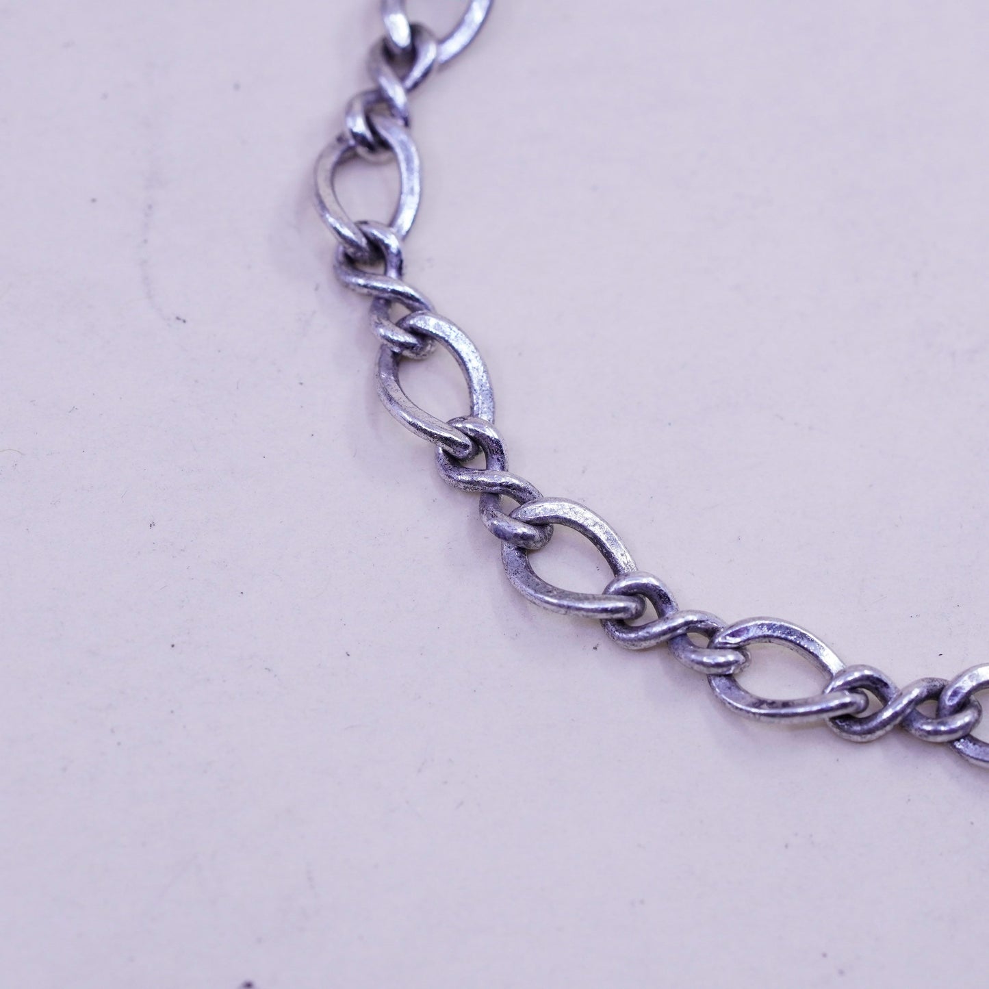 6.5”, danecraft sterling 925 silver bracelet, kremen figaro chain phone charm