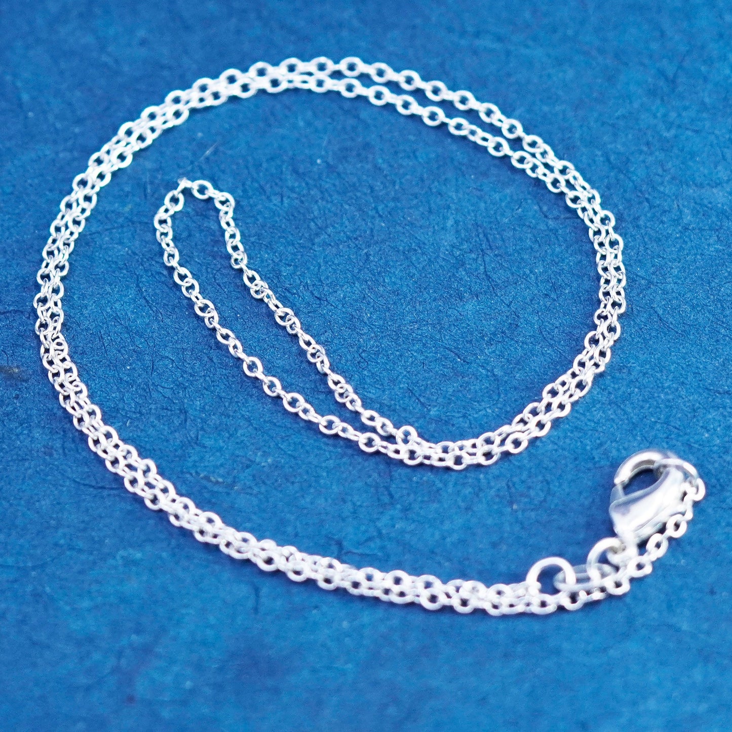 18”, 1mm, vintage Sterling silver necklace, 925 circle chain