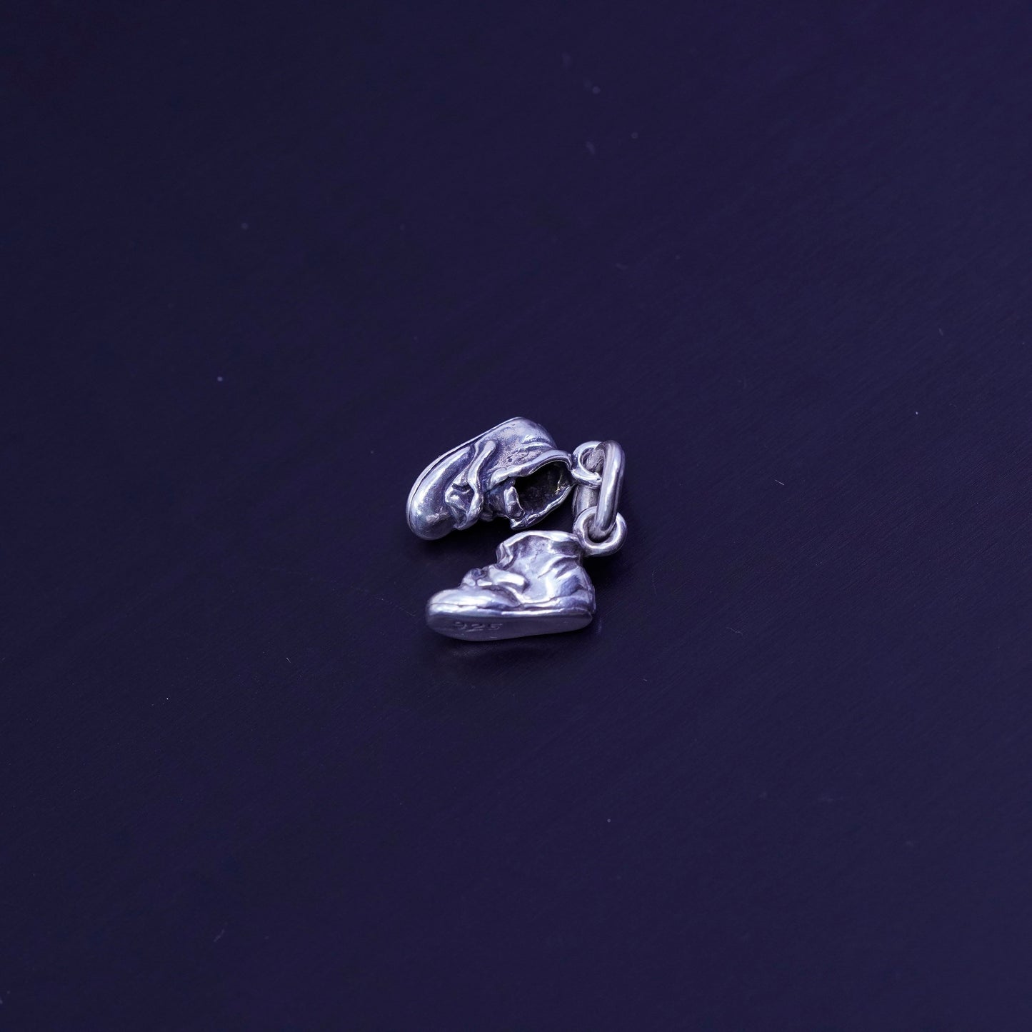 Antique Sterling silver handmade charms, 925 baby shoes