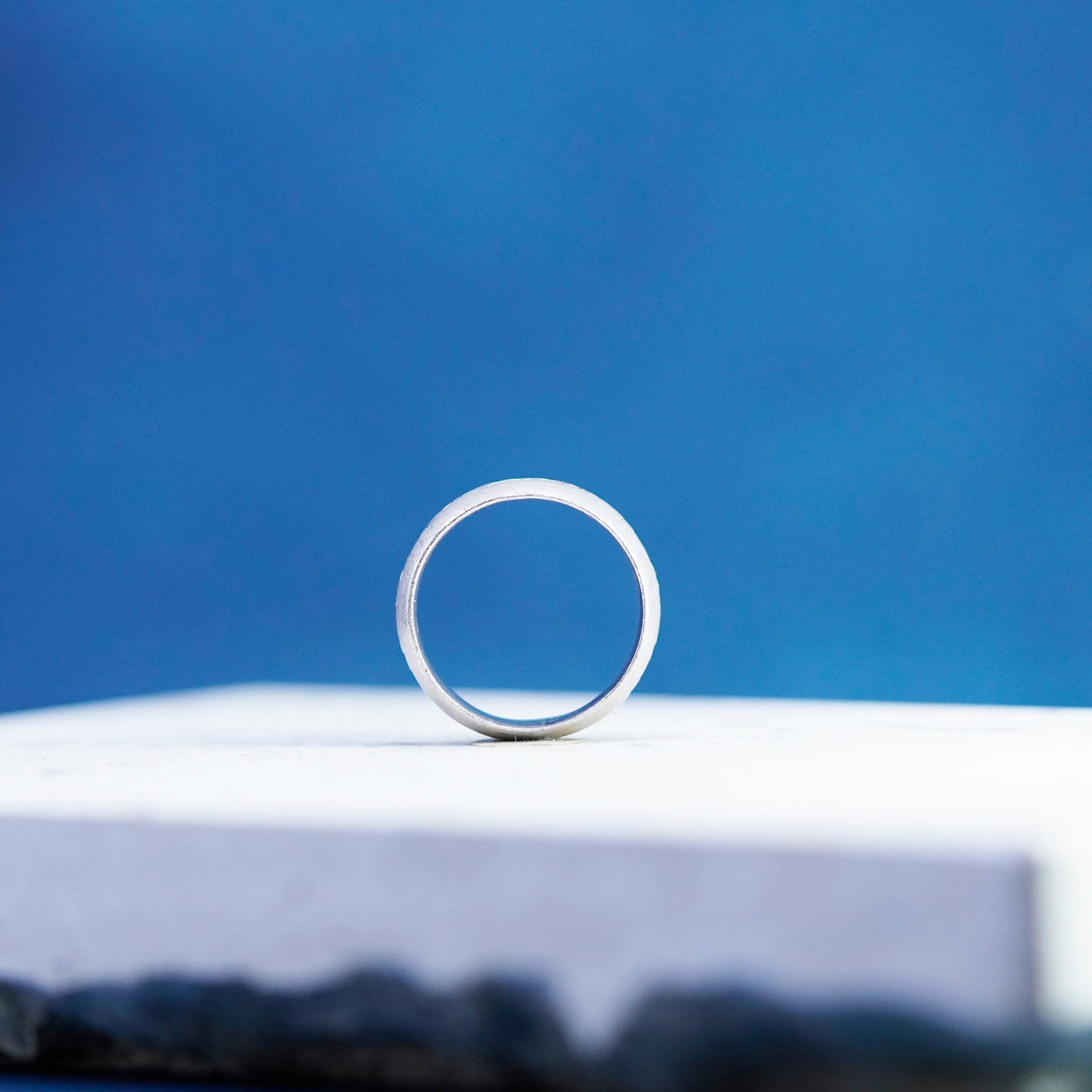 Size 8, vintage Sterling silver handmade ring, 925 matte band