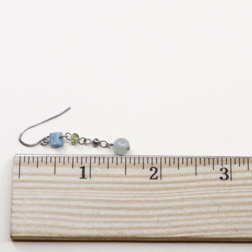 Amazing handmade Sterling 925 Silver earrings, 925 Turquoise And Jade Dangle