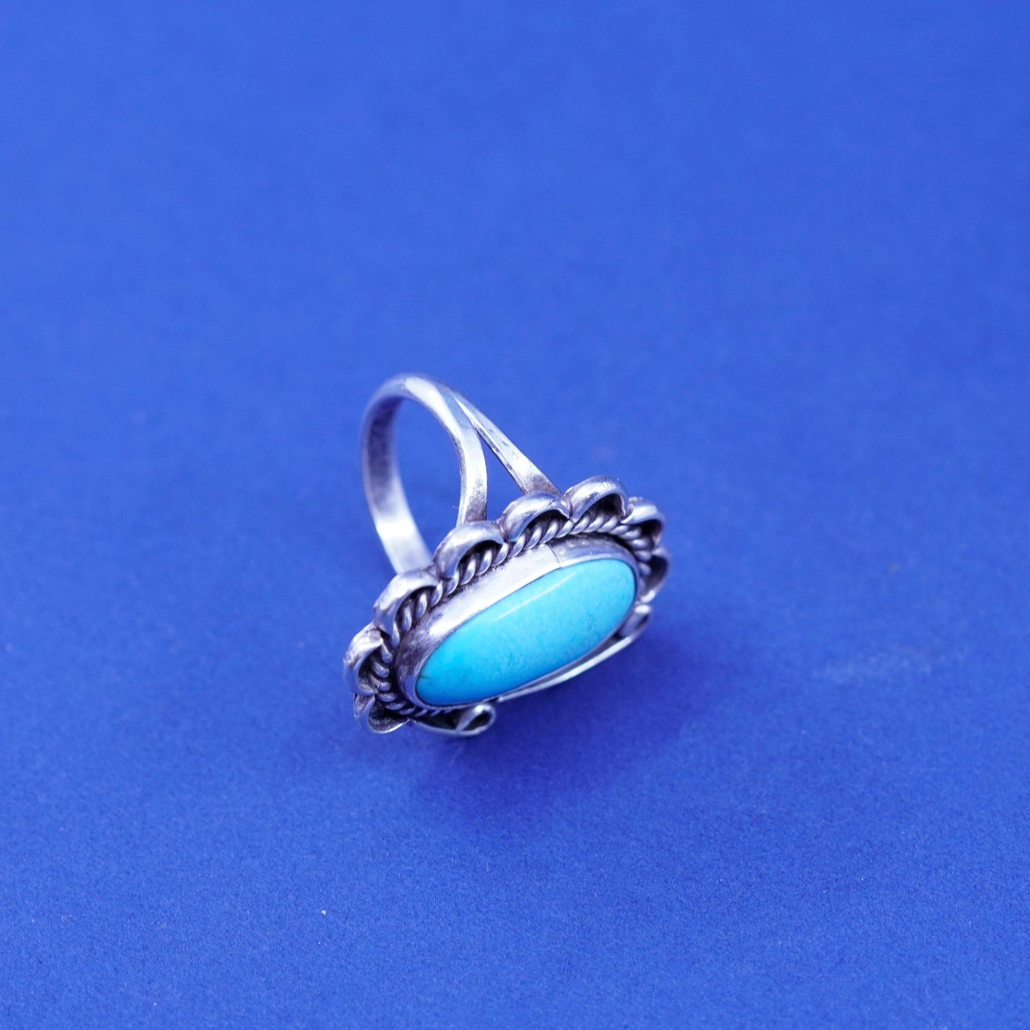 sz 6.25, Sterling 925 silver ring, Native American southwestern turquoise