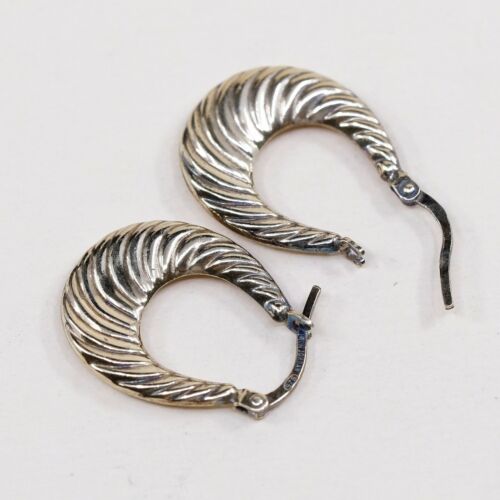 0.5”, Vermeil Gold over sterling silver 925 earrings Hoops, stamped 925 Jordan