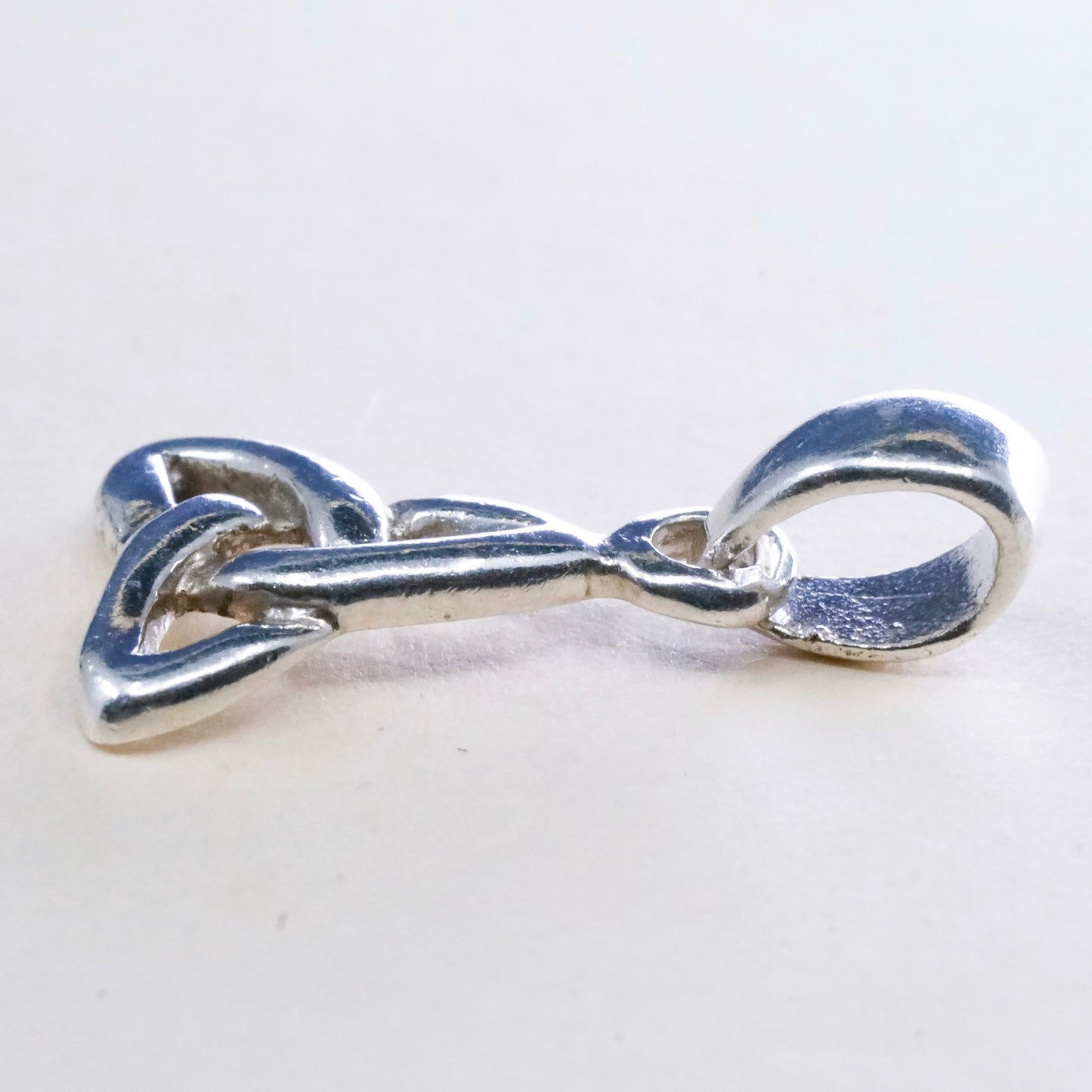 vintage sterling silver handmade pendant, 925 silver Irish filigree charm