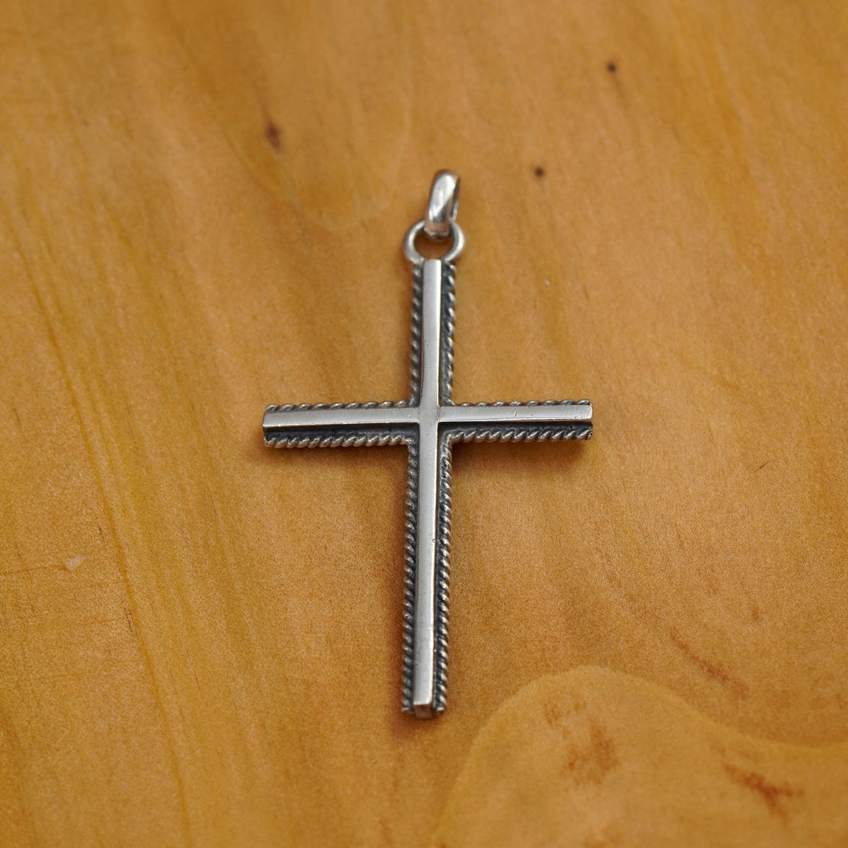 Vintage Sterling silver handmade pendant, 925 cross