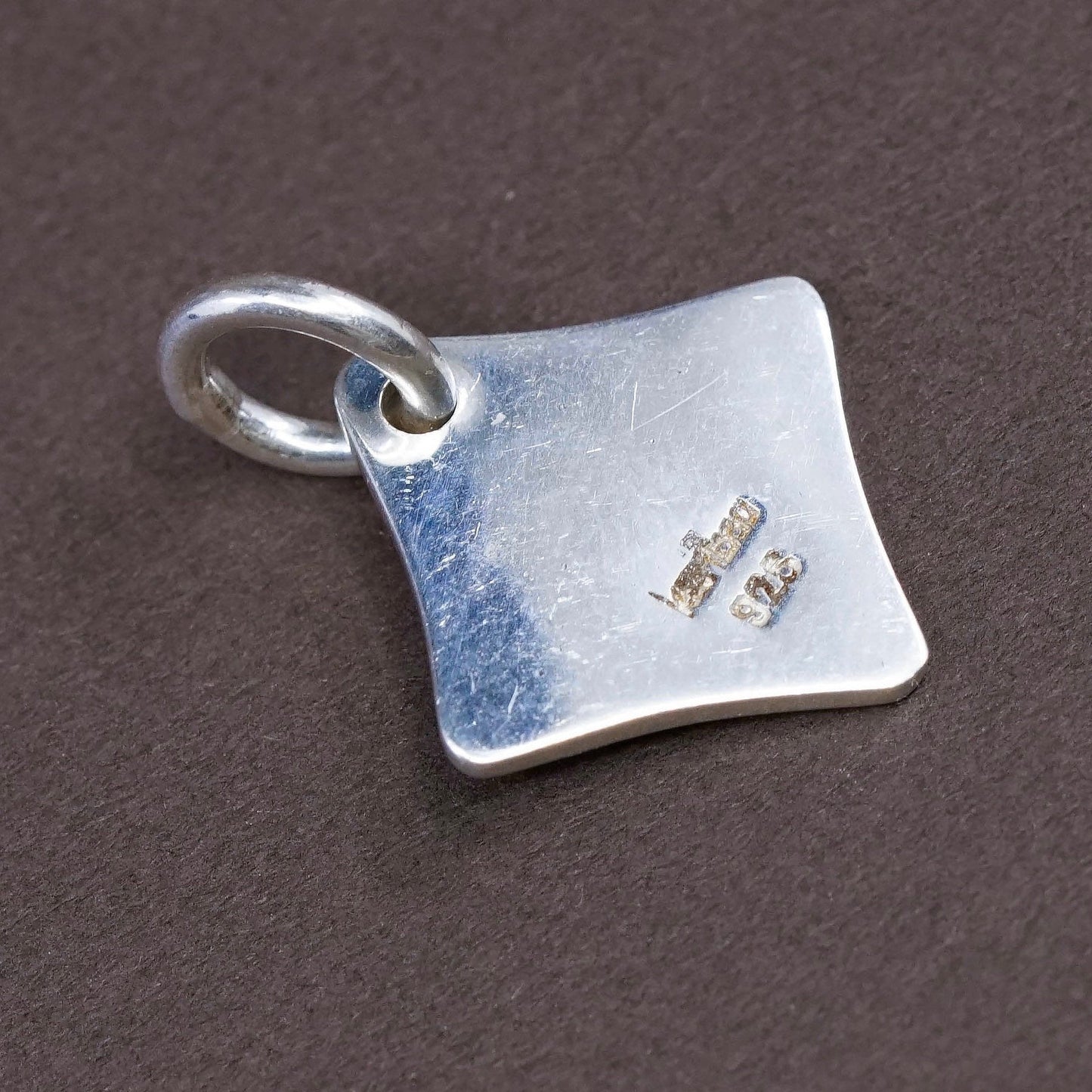 Vintage sterling silver handmade pendant, 925 silver tag embossed “truly”
