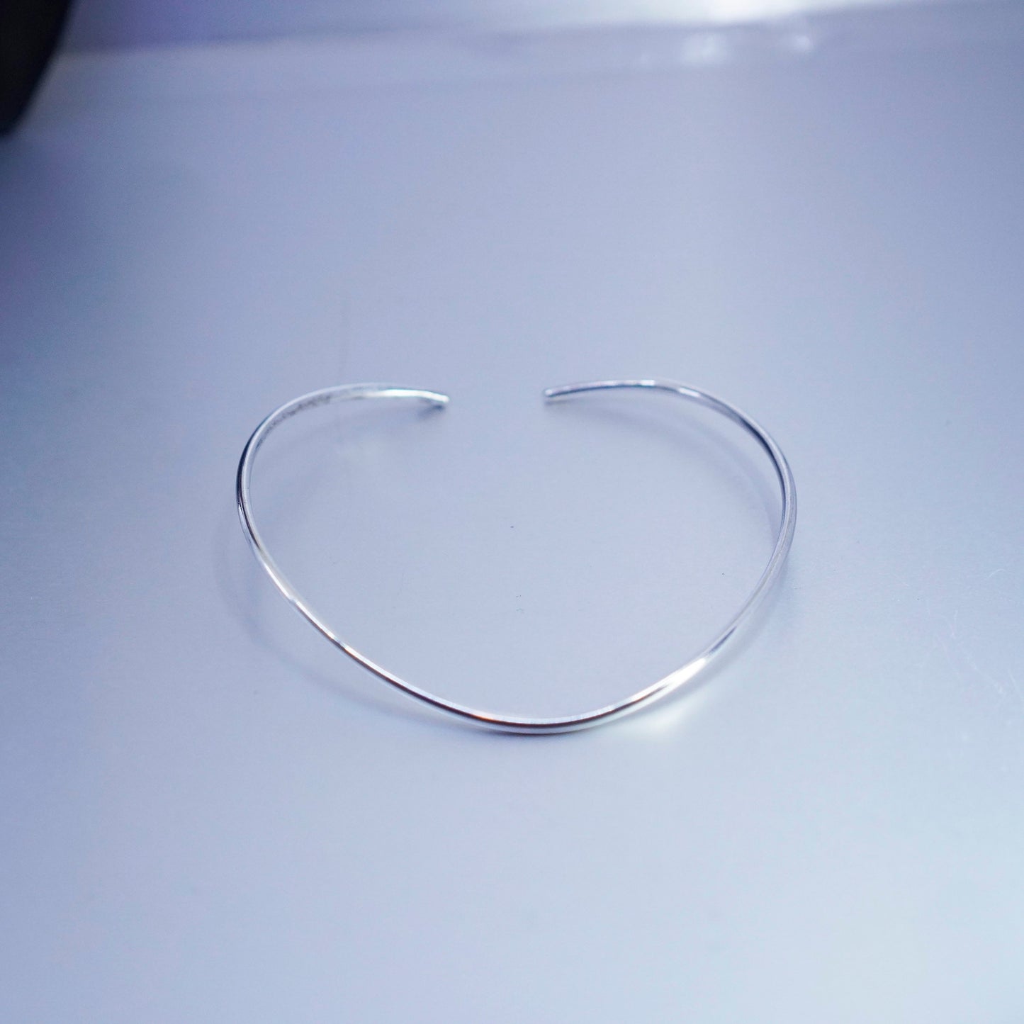 14”, vintage Sterling 925 silver handmade choker collar necklace