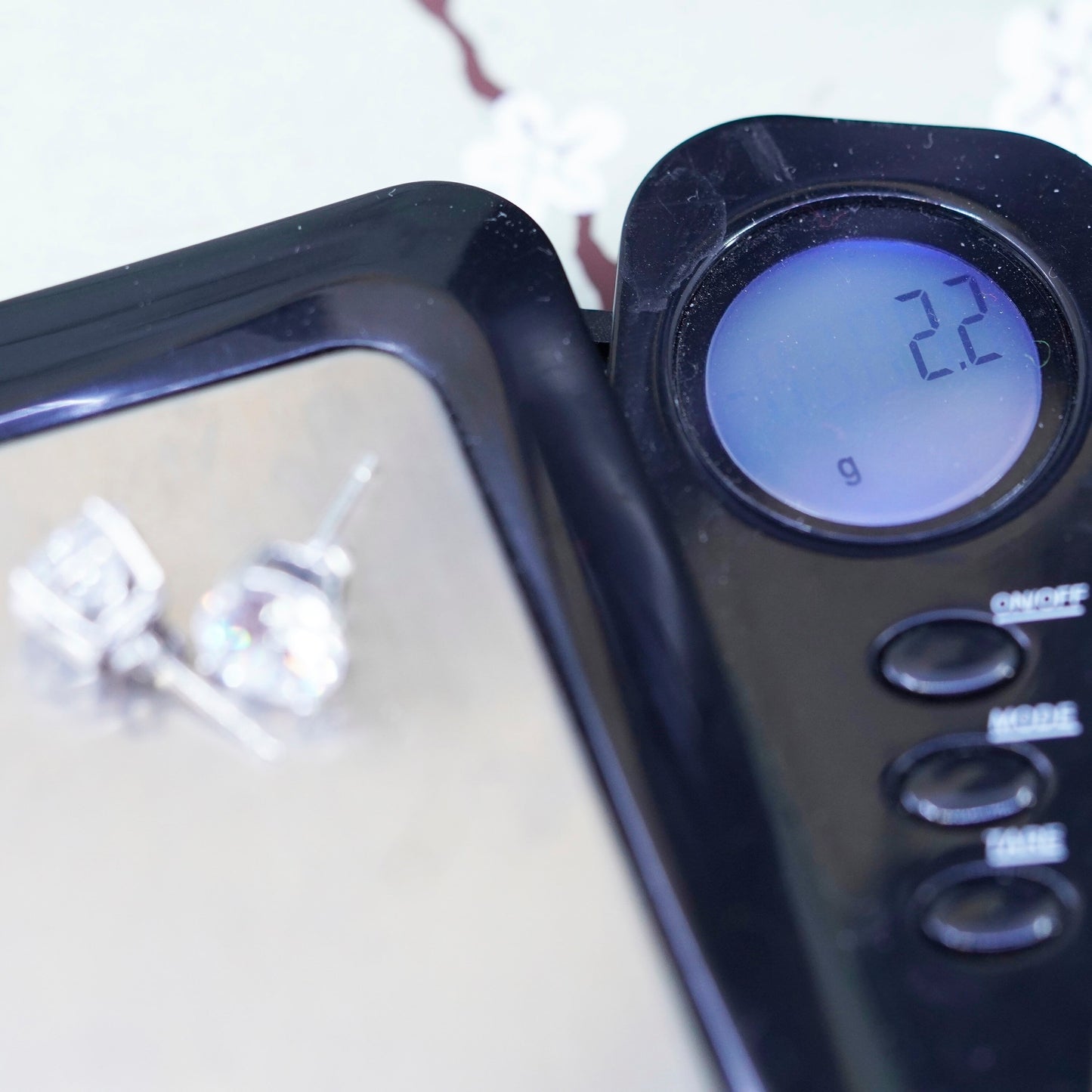 7mm, Vintage sterling silver genuine cz studs, fashion minimalist earrings