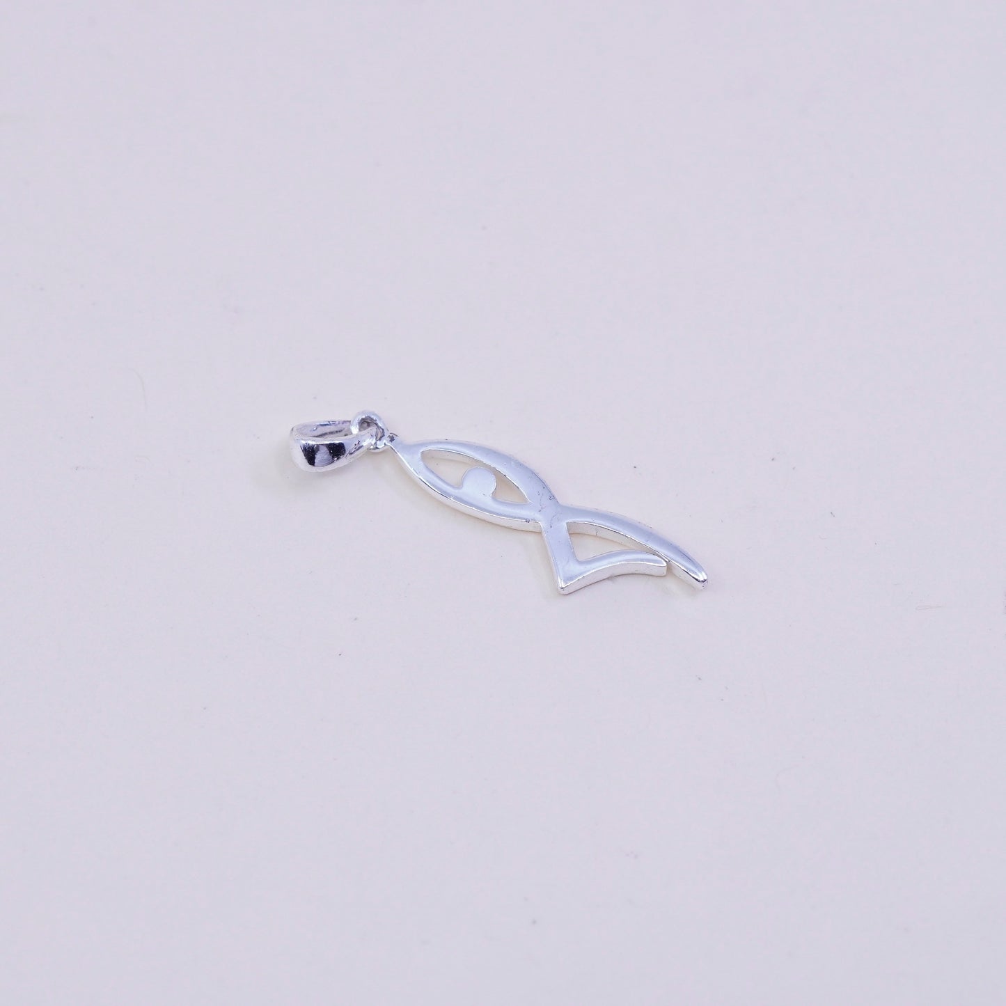 Vintage sterling silver handmade pendant, 925 dancer stick figure