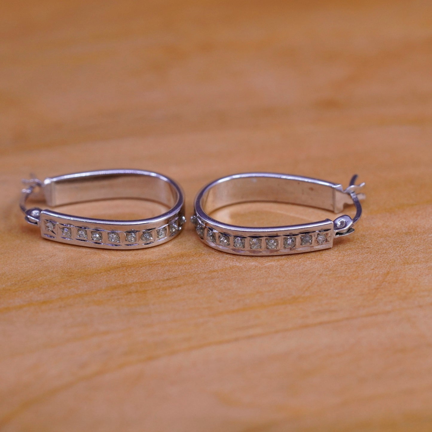 0.5”, vintage Sterling silver hoop earrings, 925 hoops