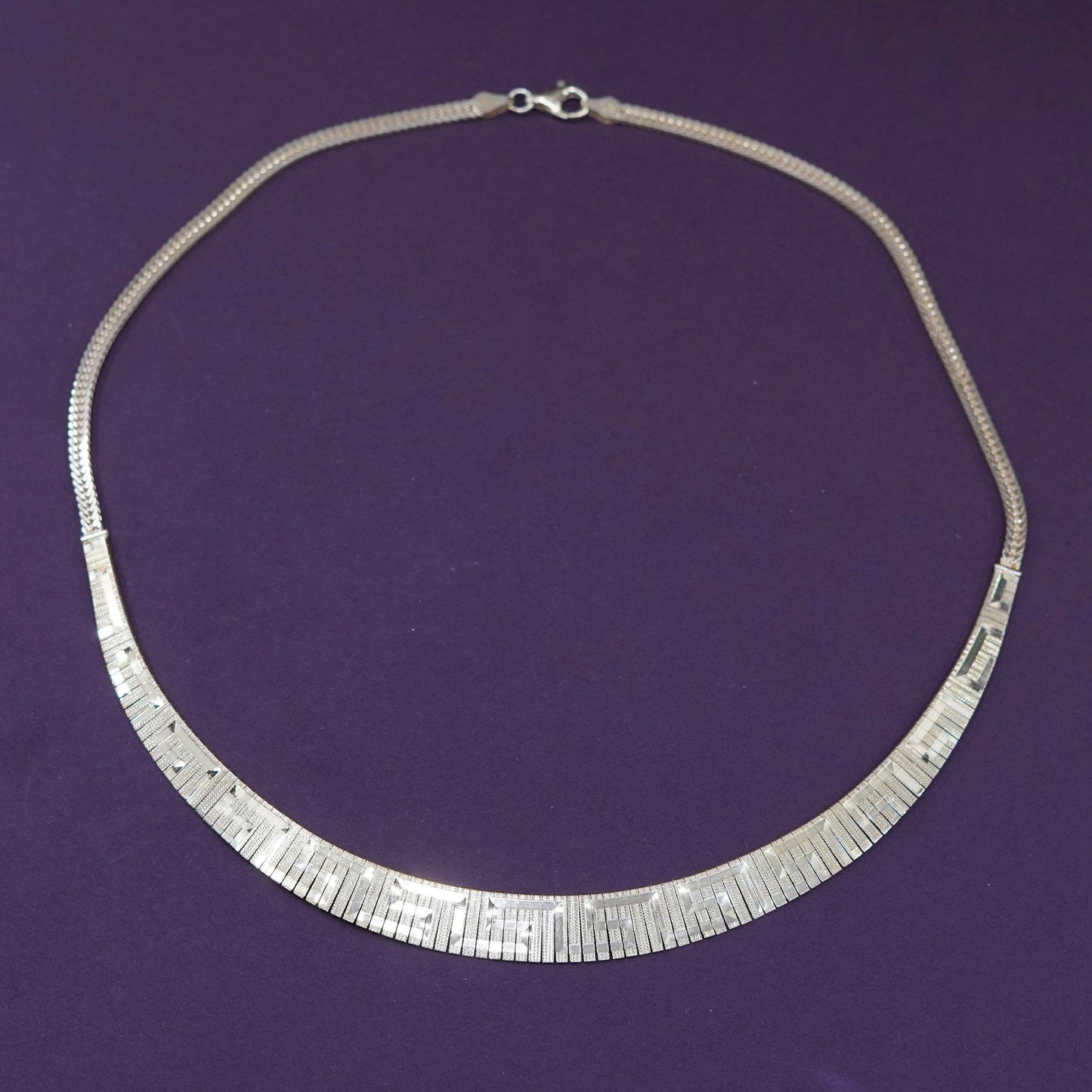 20”, vermeil gold filled Sterling silver necklace 925 Cleopatra chain Greek key