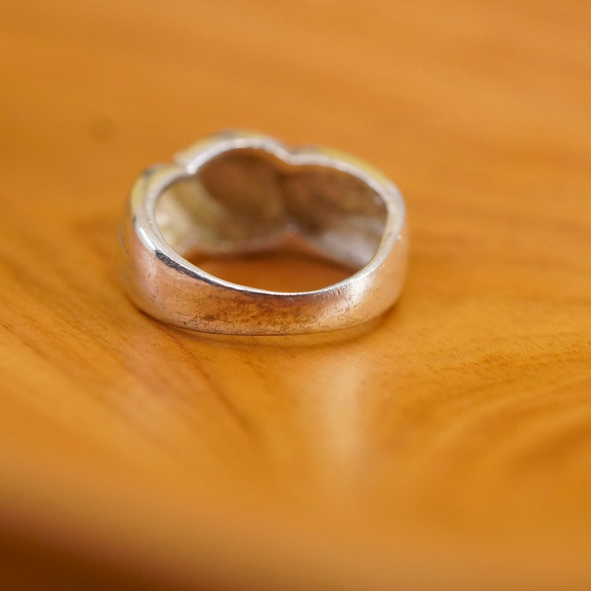 Size 6.5, sterling silver handmade ring, 925 ribbed band, minimalist, modernist