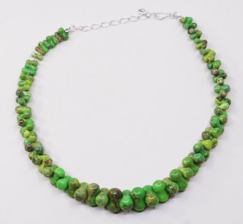 16+3”, Vtg DTR Jay King Sterling Silver 925 w/ carico lake turquoise necklace