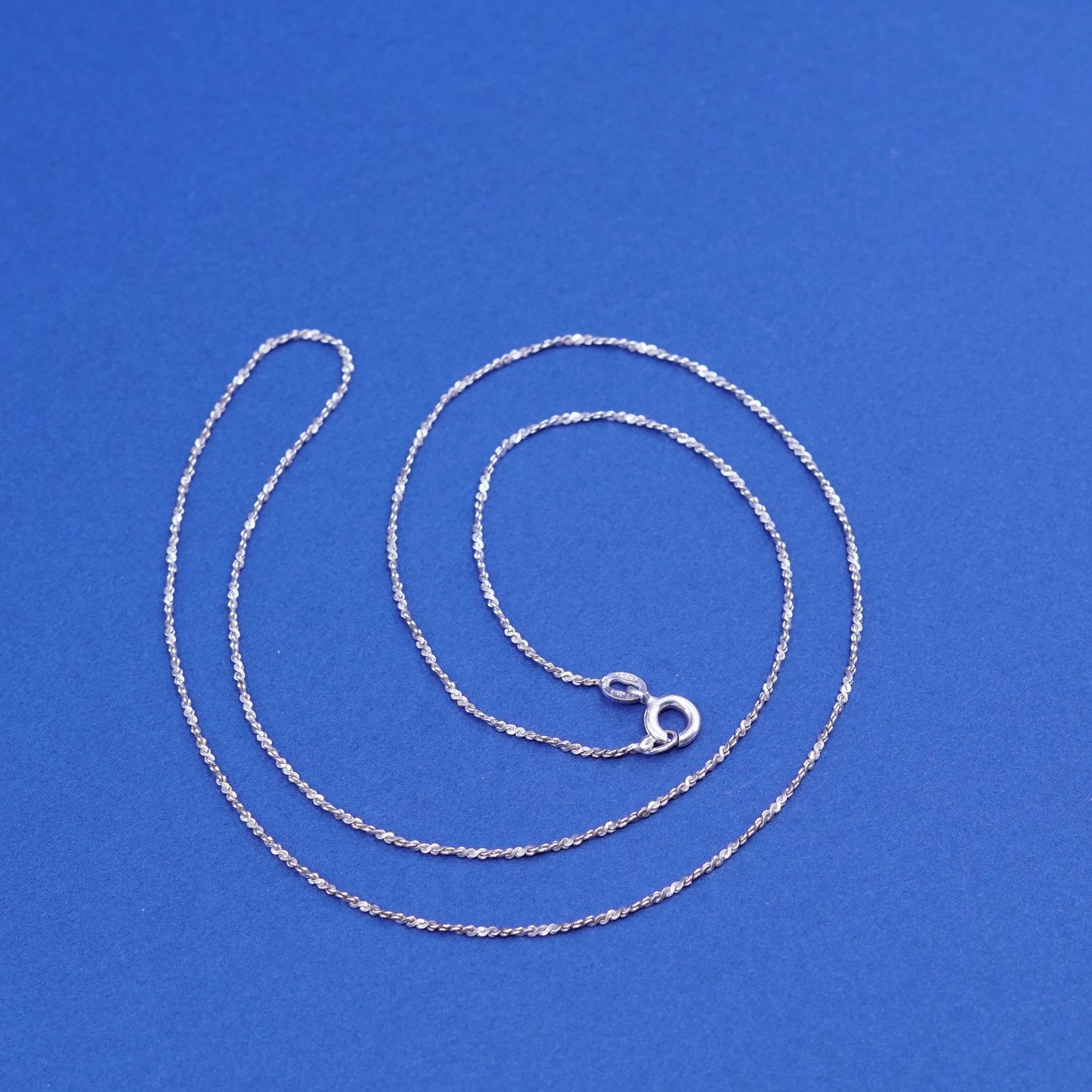 20”, vermeil gold over Sterling silver necklace, 925 twisted s link chain