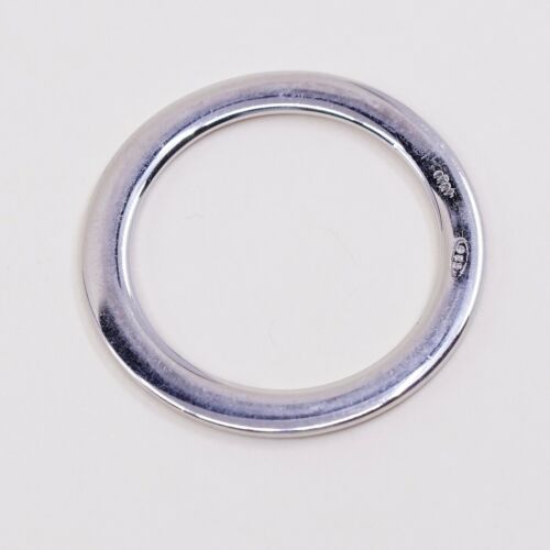 Vintage Thai Sterling Silver Handmade Pendant, 925 Circle Pendant