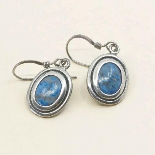 Amazing handmade Sterling Silver earrings, 925 Turquoise Dangles