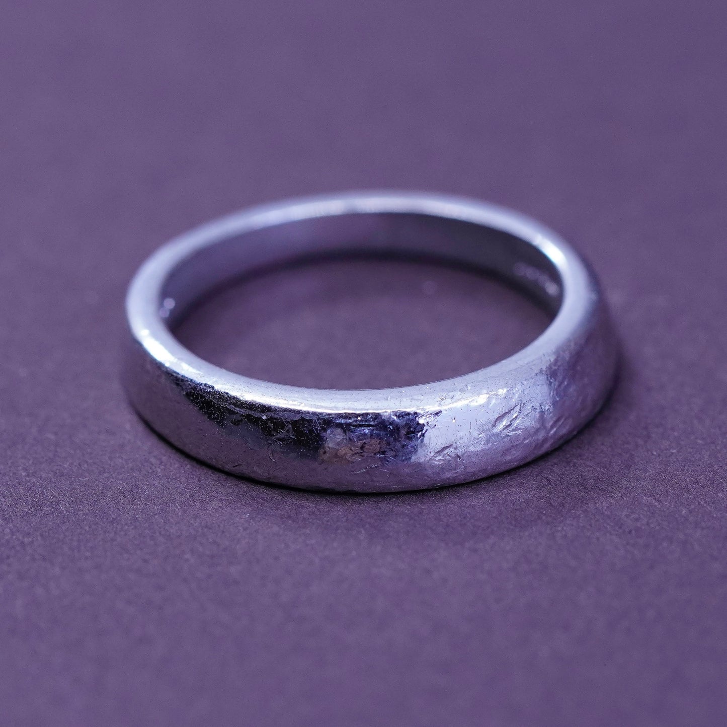 Size 6.25, vintage rage sterling silver handmade ring, 925 wedding band