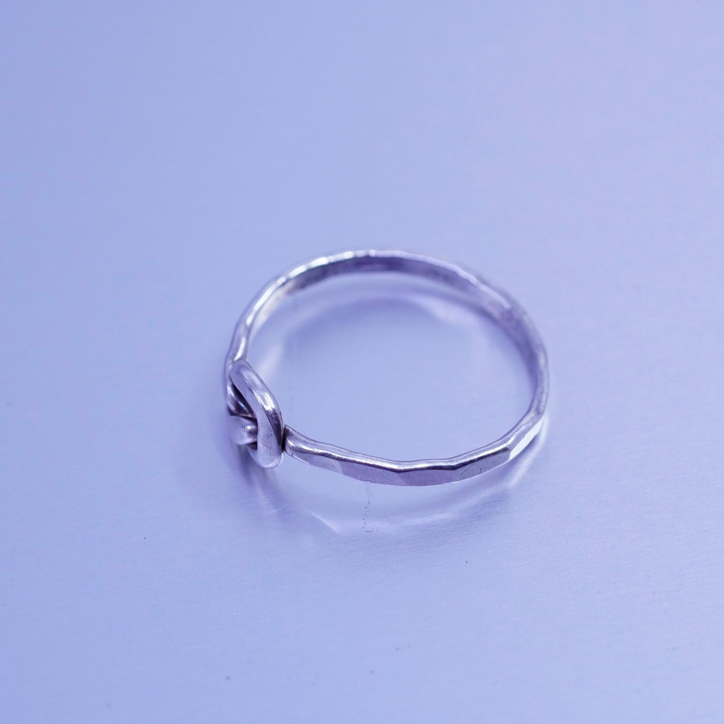 Size 9, vintage HOB Sterling 925 silver handmade ring, knotted band