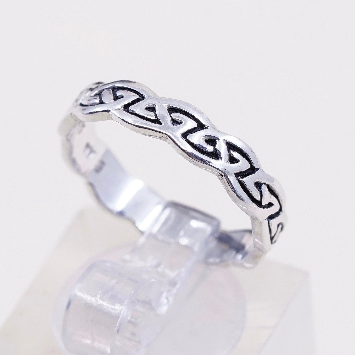 Size 6.5, vintage AVON Sterling silver handmade ring, 925 band with wave