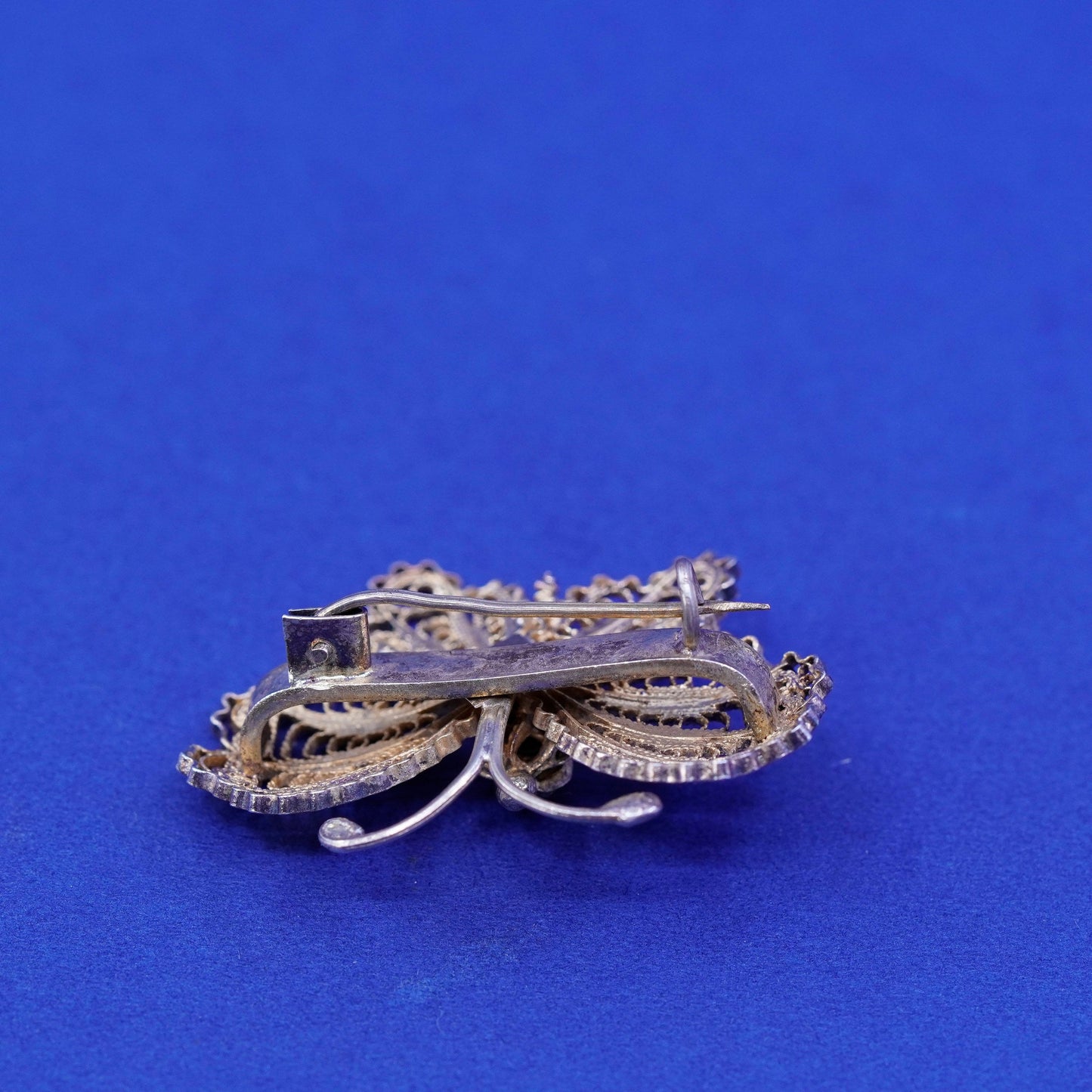 vermeil gold filled sterling silver handmade brooch, 925 filigree butterfly pin