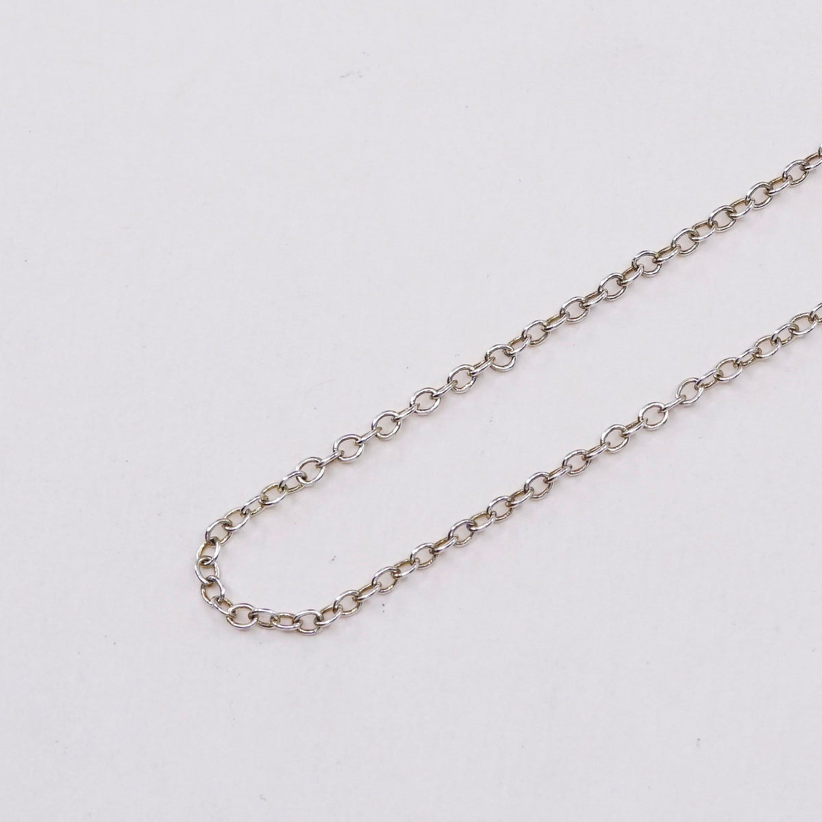 18”, 1mm, vintage vermeil gold over Sterling silver necklace, 925 circle chain